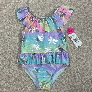 Betsey Johnson Palm Tree One-Piece Swimsuit
